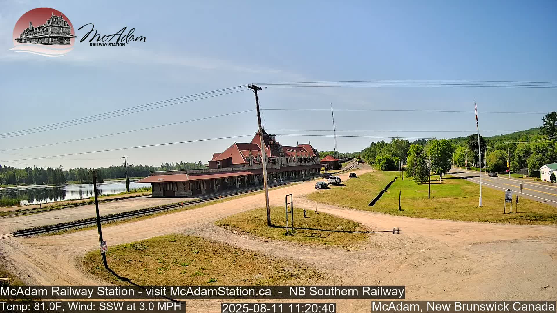 McAdam Railway Station Live Cam - McAdam, York, New Brunswick, Canada