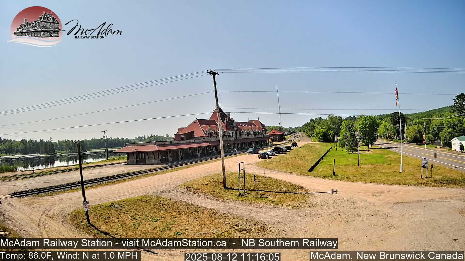 McAdam Railway Station Live Cam - McAdam, York, New Brunswick, Canada