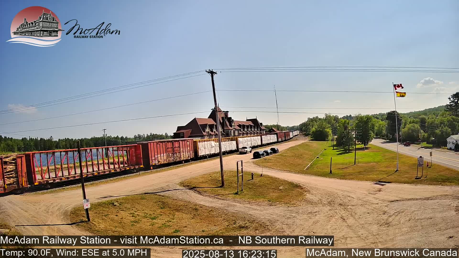 McAdam Railway Station Live Cam - McAdam, York, New Brunswick, Canada