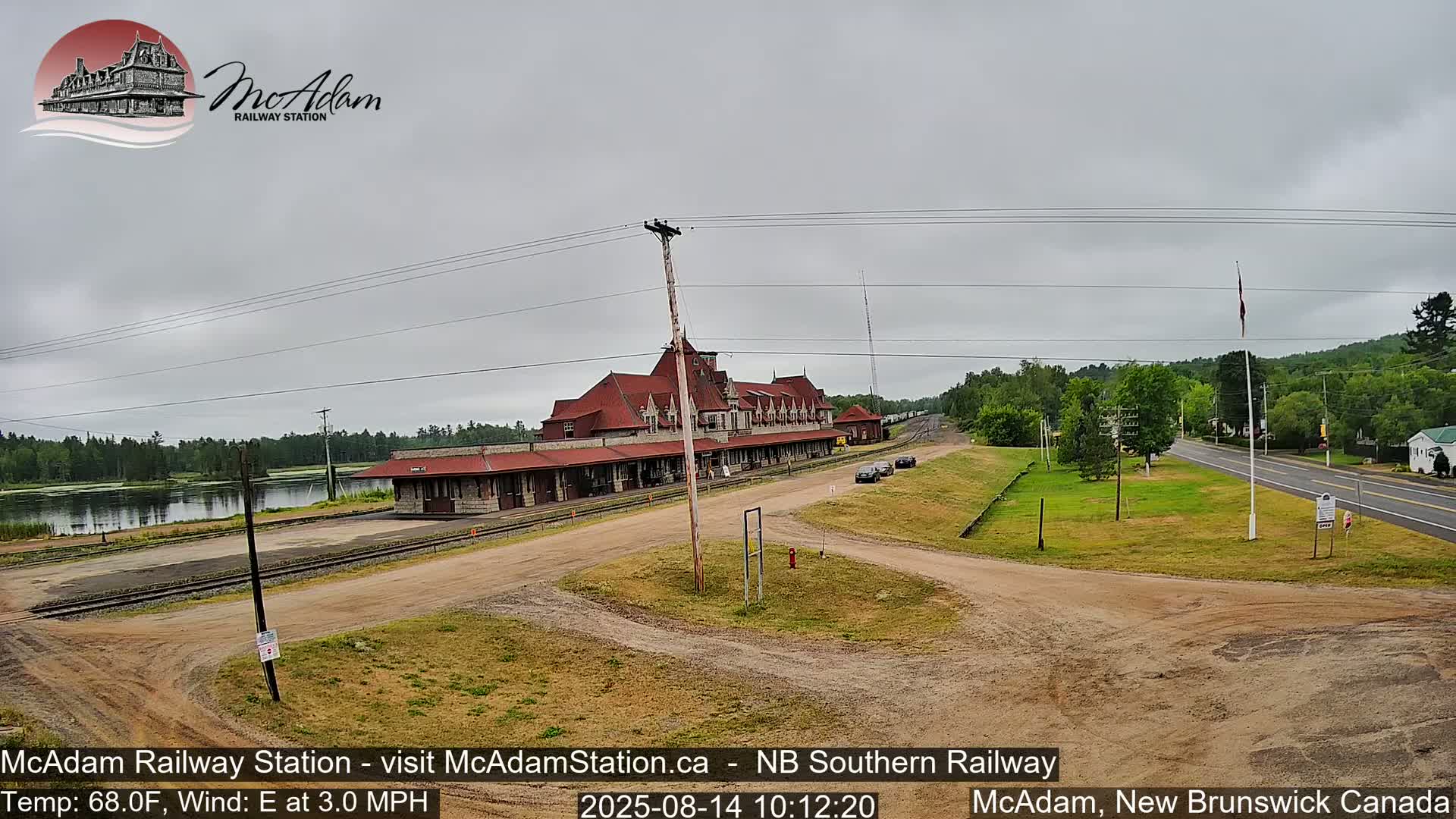 McAdam Railway Station Live Cam - McAdam, York, New Brunswick, Canada