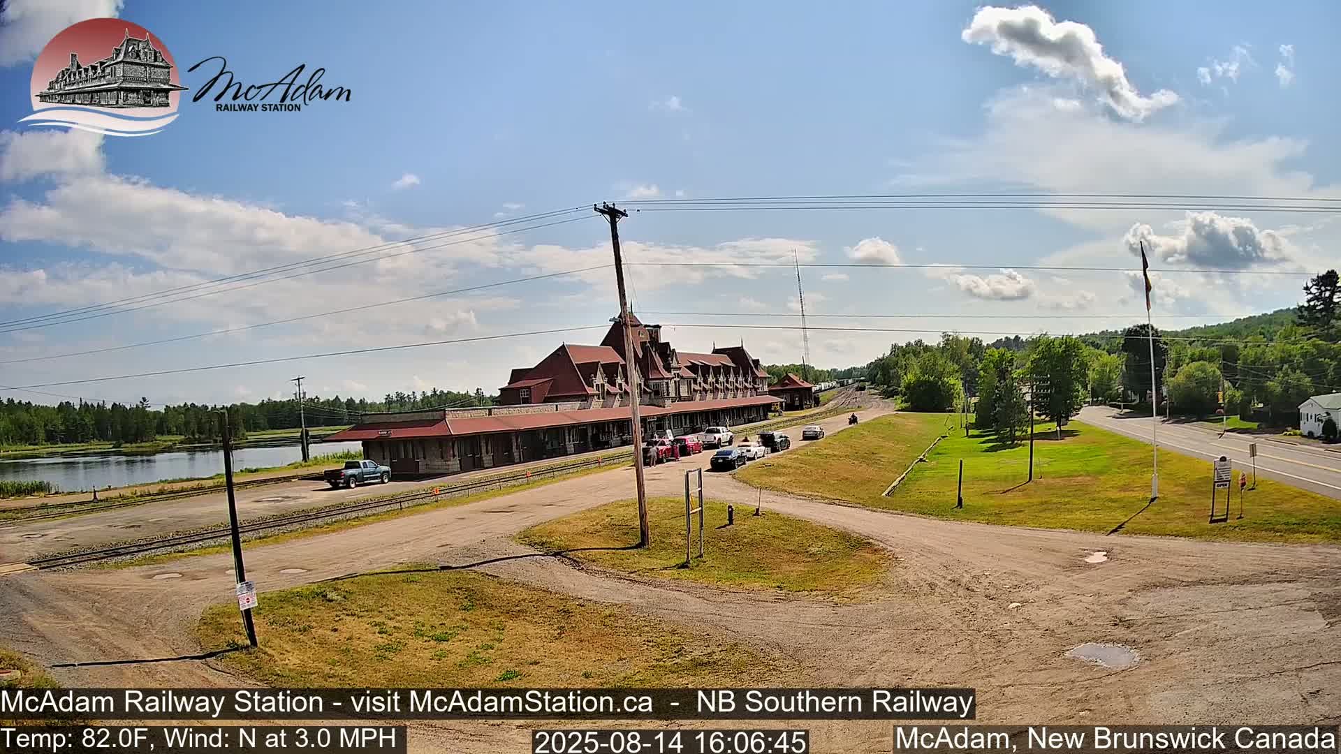 McAdam Railway Station Live Cam - McAdam, York, New Brunswick, Canada