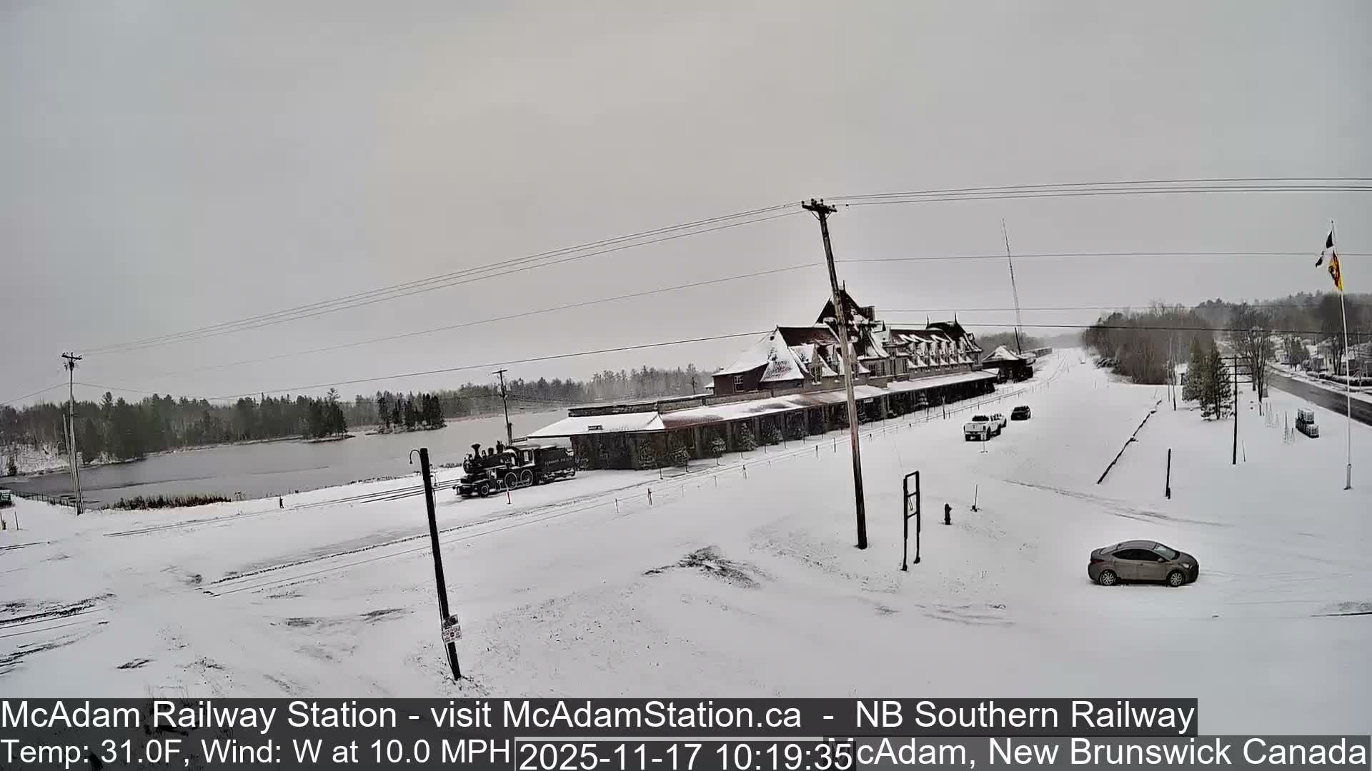 McAdam Railway Station Live Cam - McAdam, York, New Brunswick, Canada