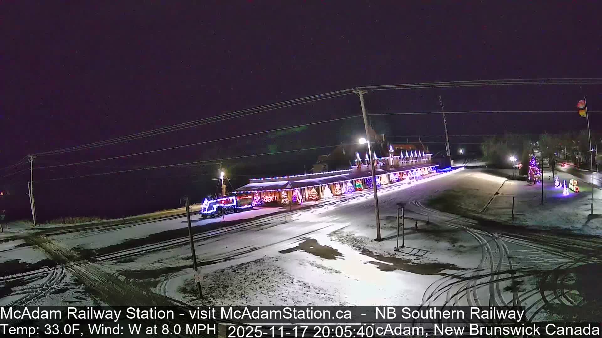 McAdam Railway Station Live Cam - McAdam, York, New Brunswick, Canada