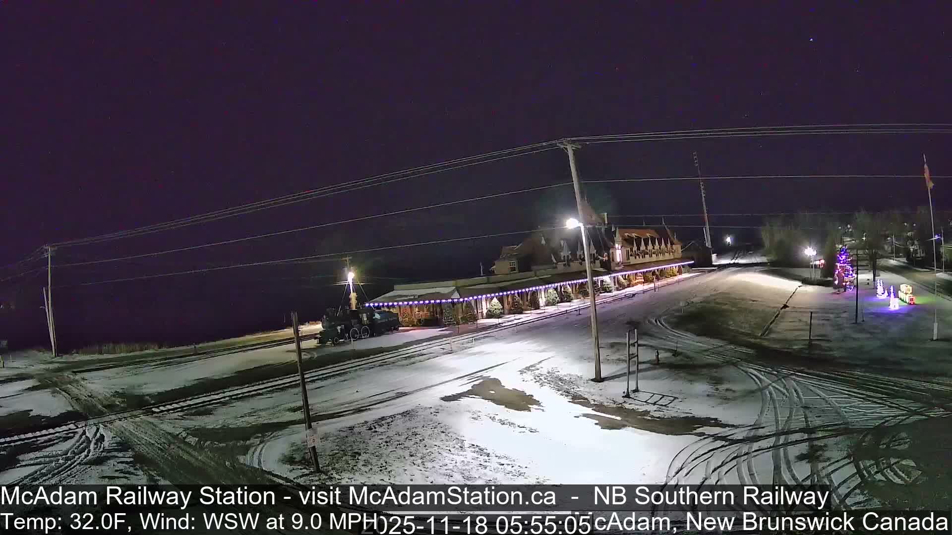 McAdam Railway Station Live Cam - McAdam, York, New Brunswick, Canada