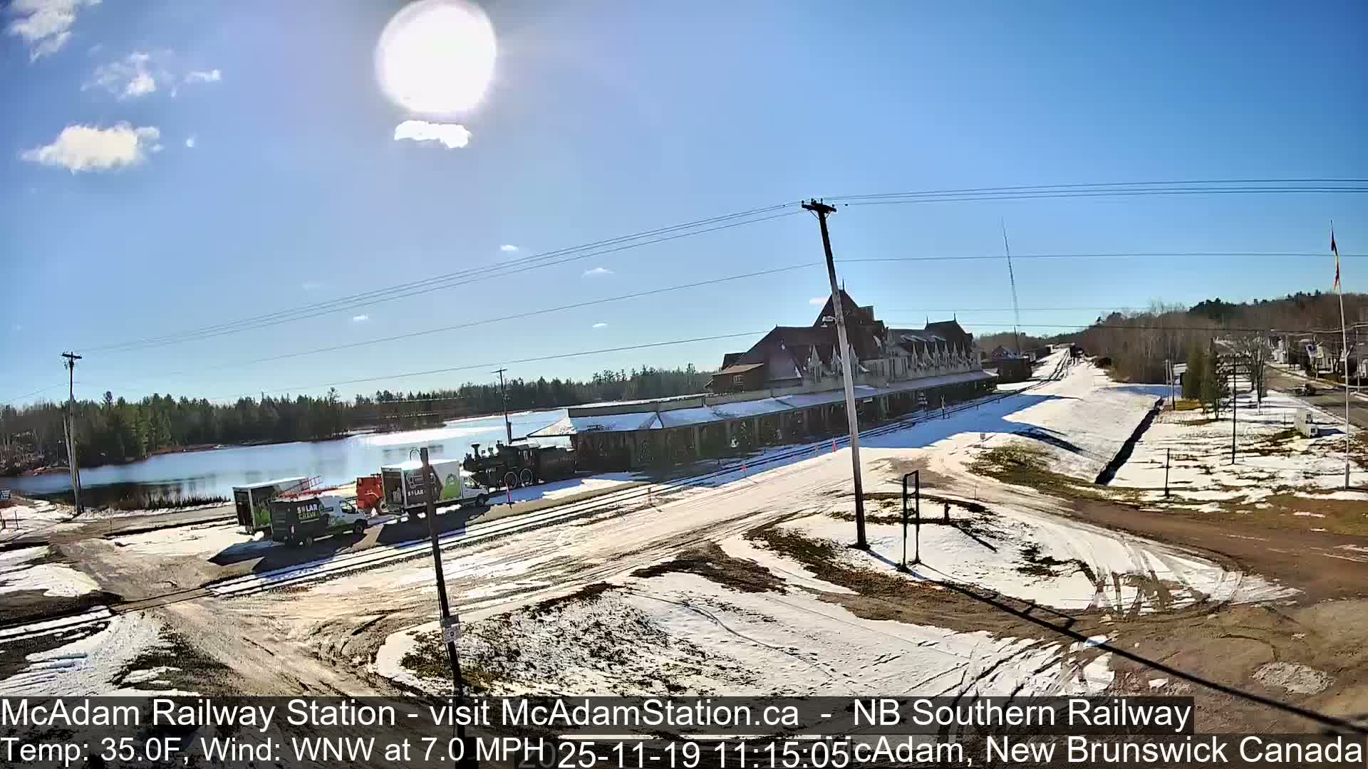 McAdam Railway Station Live Cam - McAdam, York, New Brunswick, Canada
