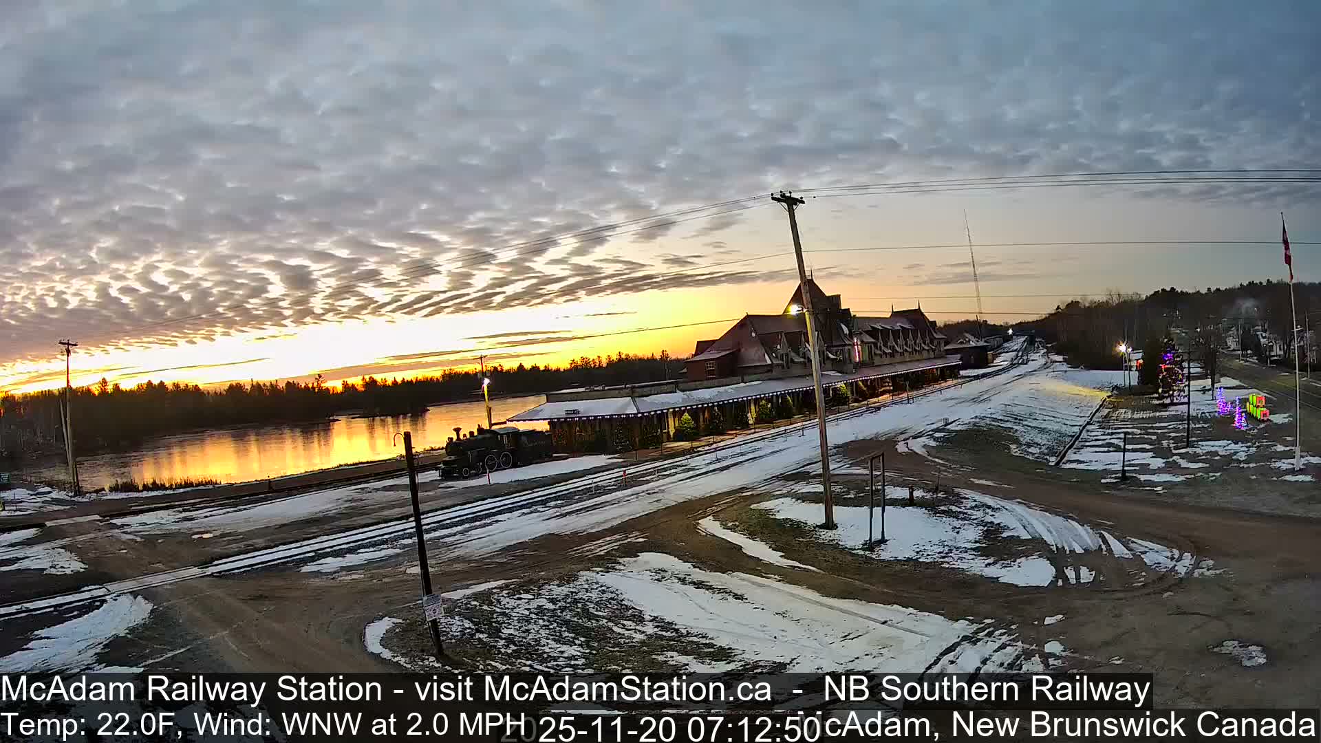 McAdam Railway Station Live Cam - McAdam, York, New Brunswick, Canada