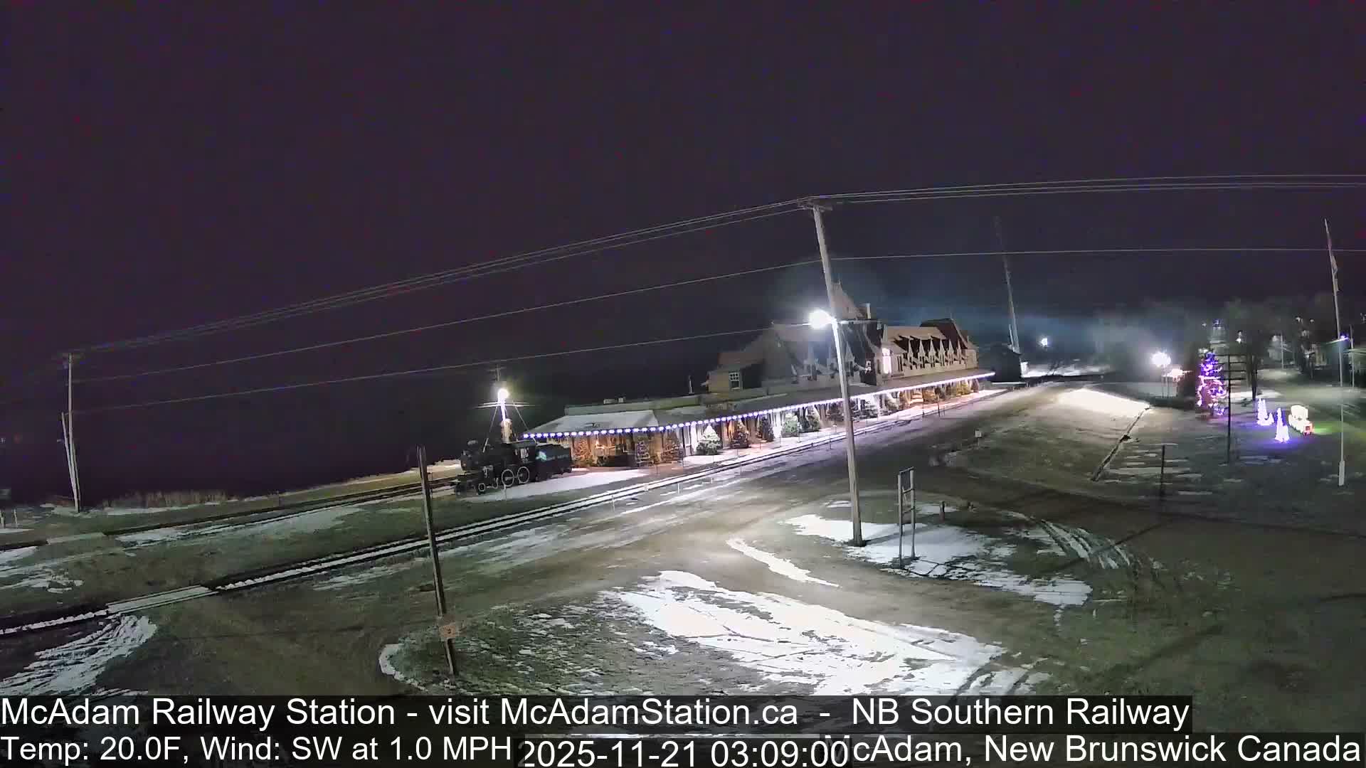 McAdam Railway Station Live Cam - McAdam, York, New Brunswick, Canada
