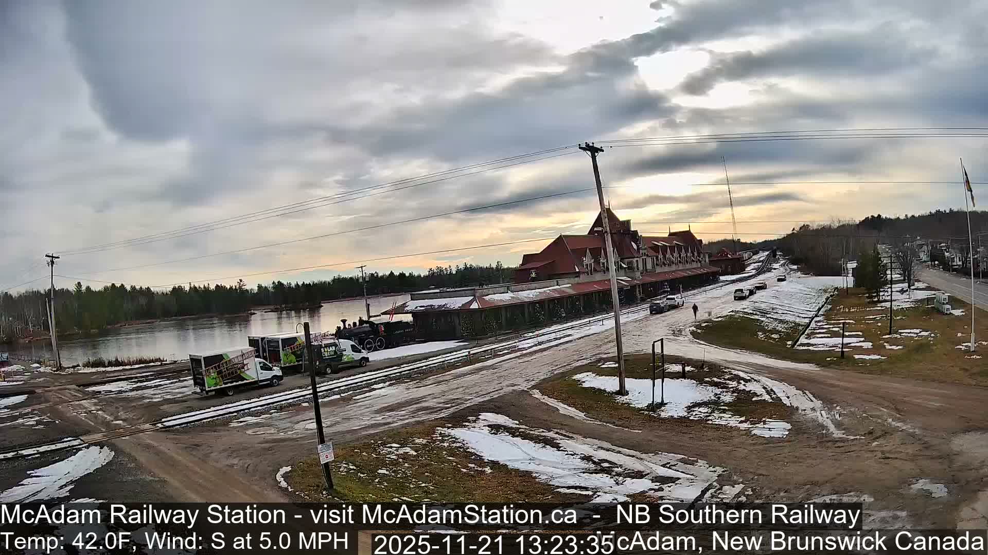 McAdam Railway Station Live Cam - McAdam, York, New Brunswick, Canada