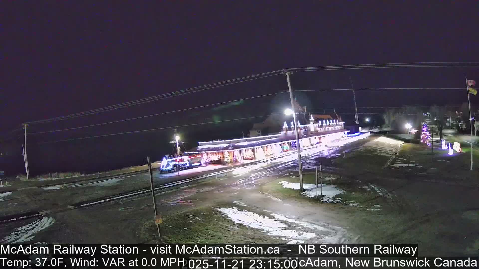 McAdam Railway Station Live Cam - McAdam, York, New Brunswick, Canada