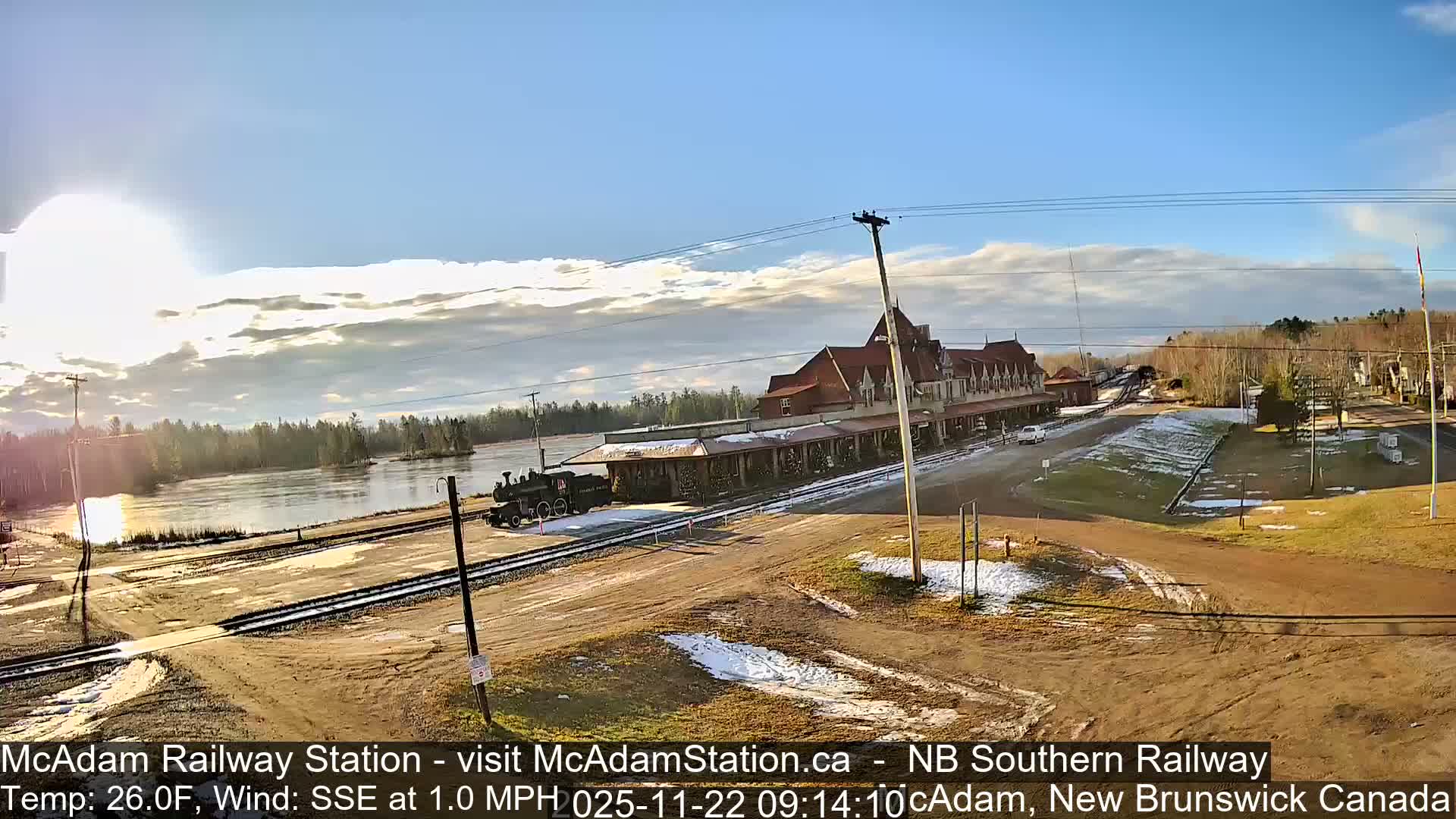 McAdam Railway Station Live Cam - McAdam, York, New Brunswick, Canada