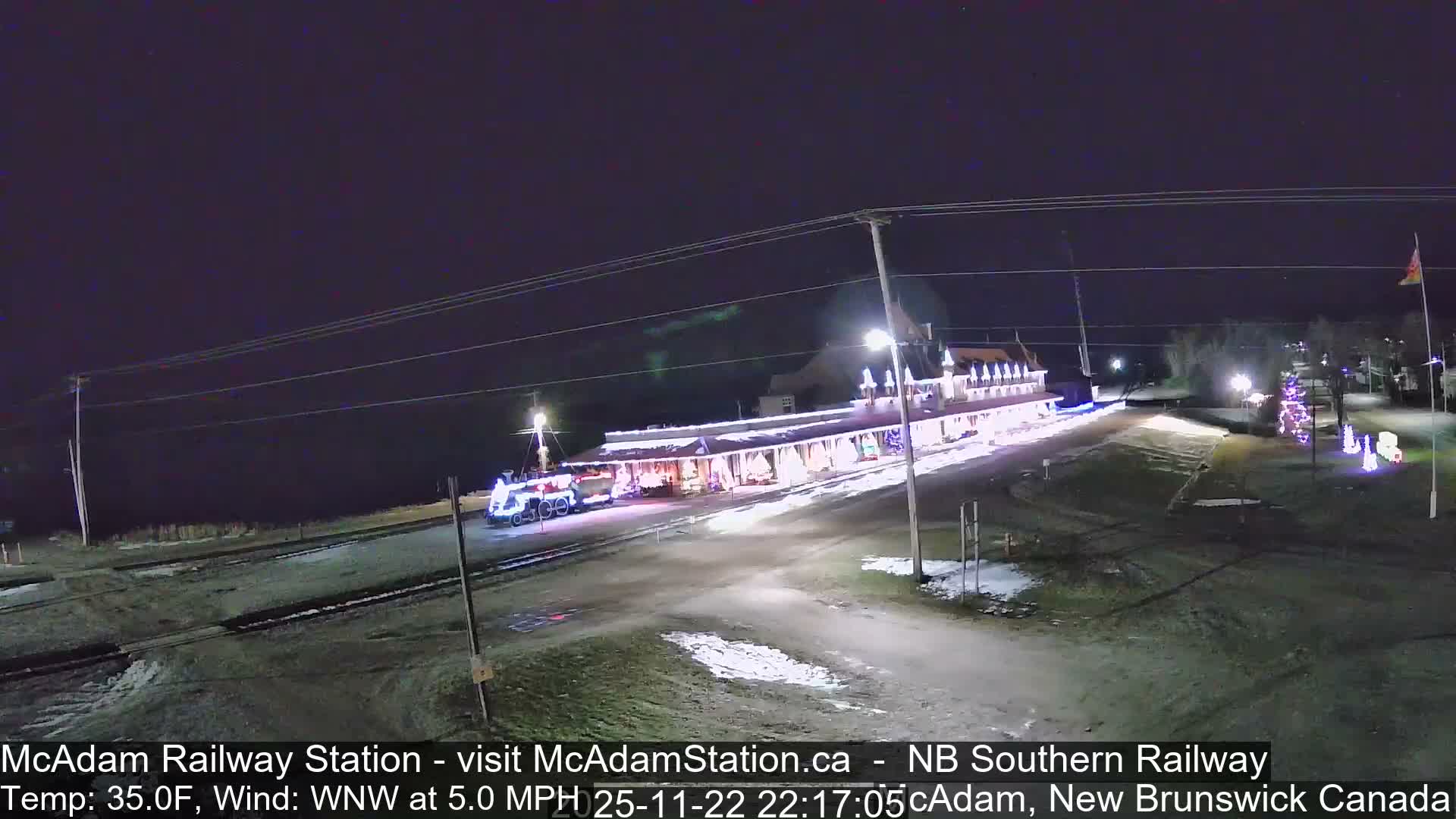 McAdam Railway Station Live Cam - McAdam, York, New Brunswick, Canada