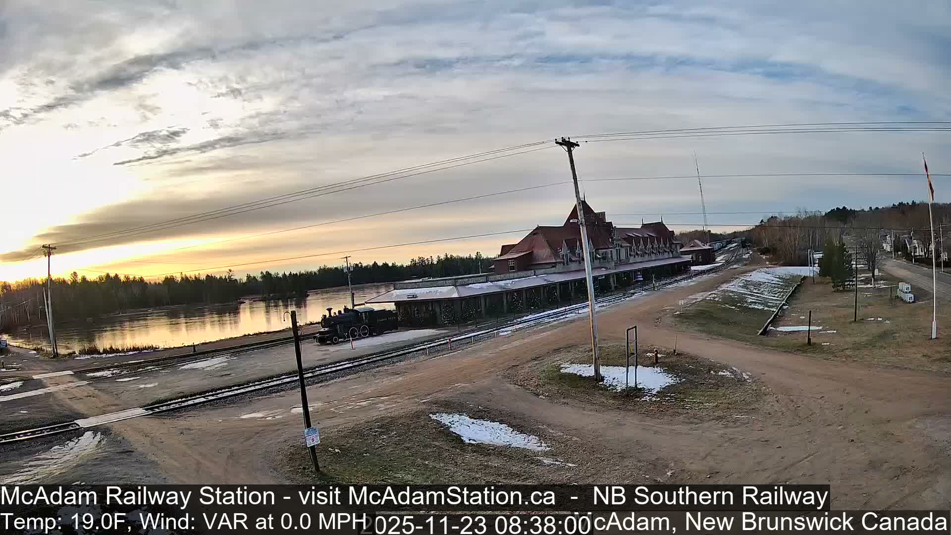 McAdam Railway Station Live Cam - McAdam, York, New Brunswick, Canada