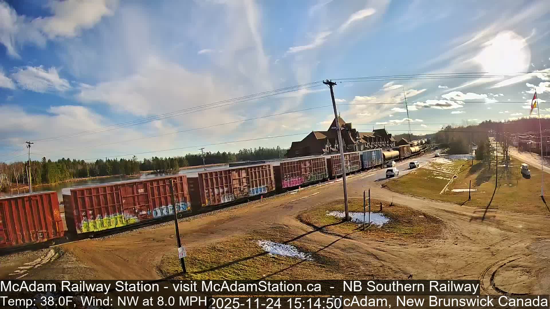 McAdam Railway Station Live Cam - McAdam, York, New Brunswick, Canada