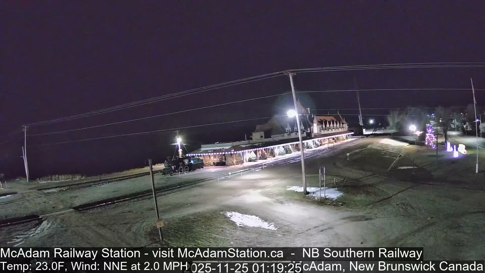McAdam Railway Station Live Cam - McAdam, York, New Brunswick, Canada