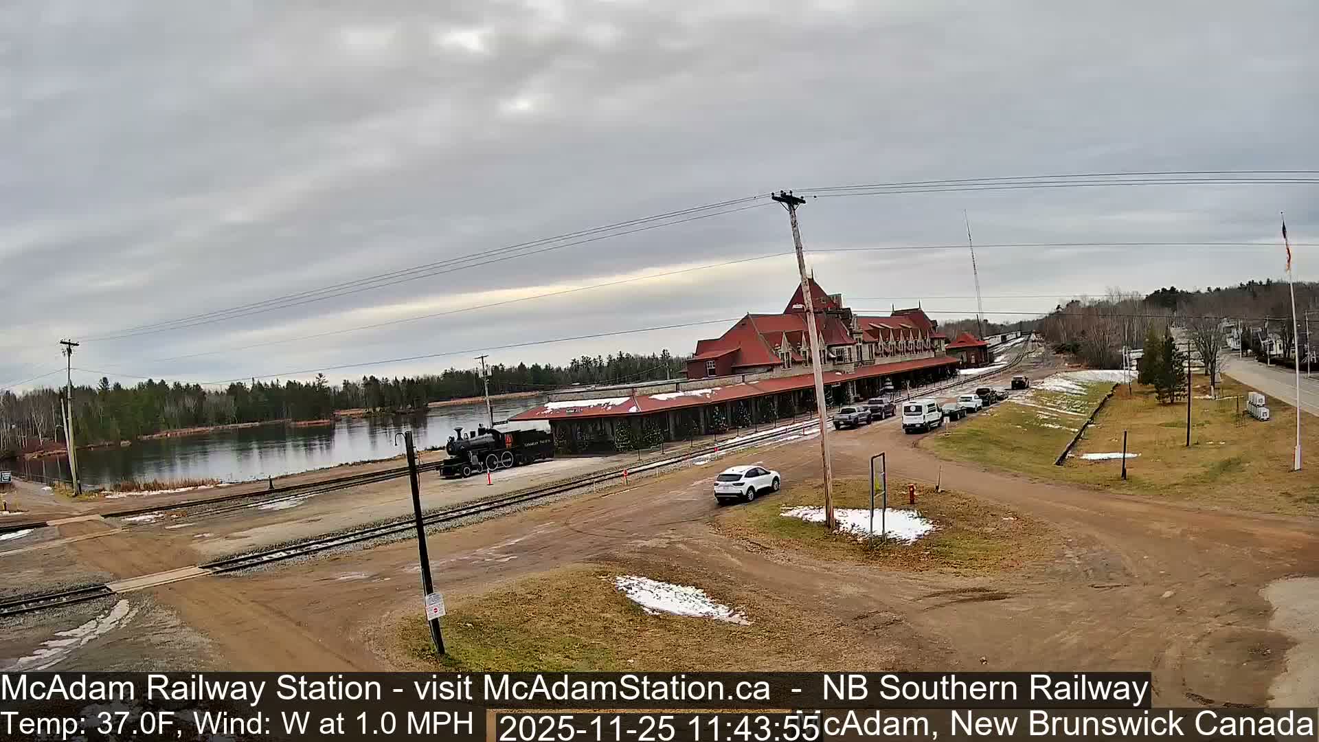 McAdam Railway Station Live Cam - McAdam, York, New Brunswick, Canada