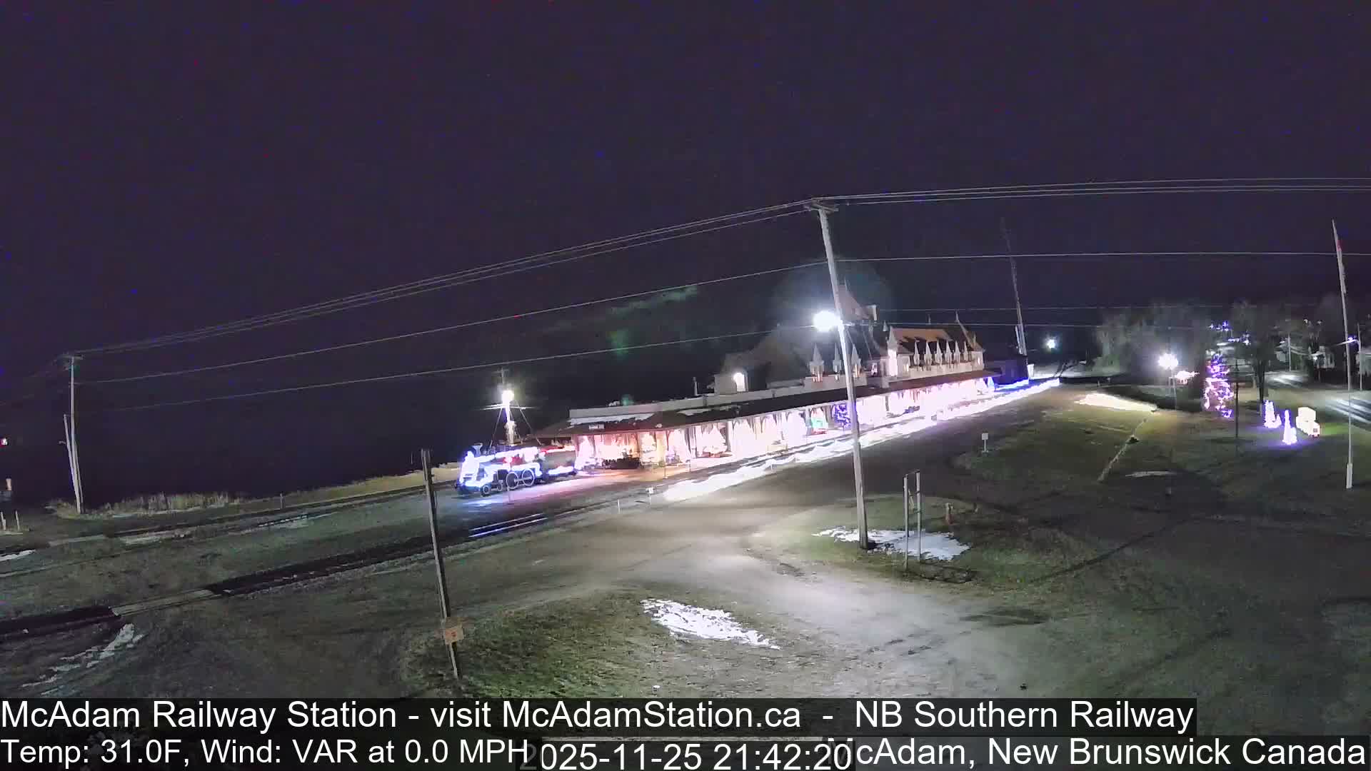 McAdam Railway Station Live Cam - McAdam, York, New Brunswick, Canada