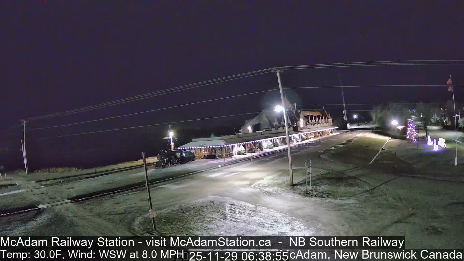McAdam Railway Station Live Cam - McAdam, York, New Brunswick, Canada