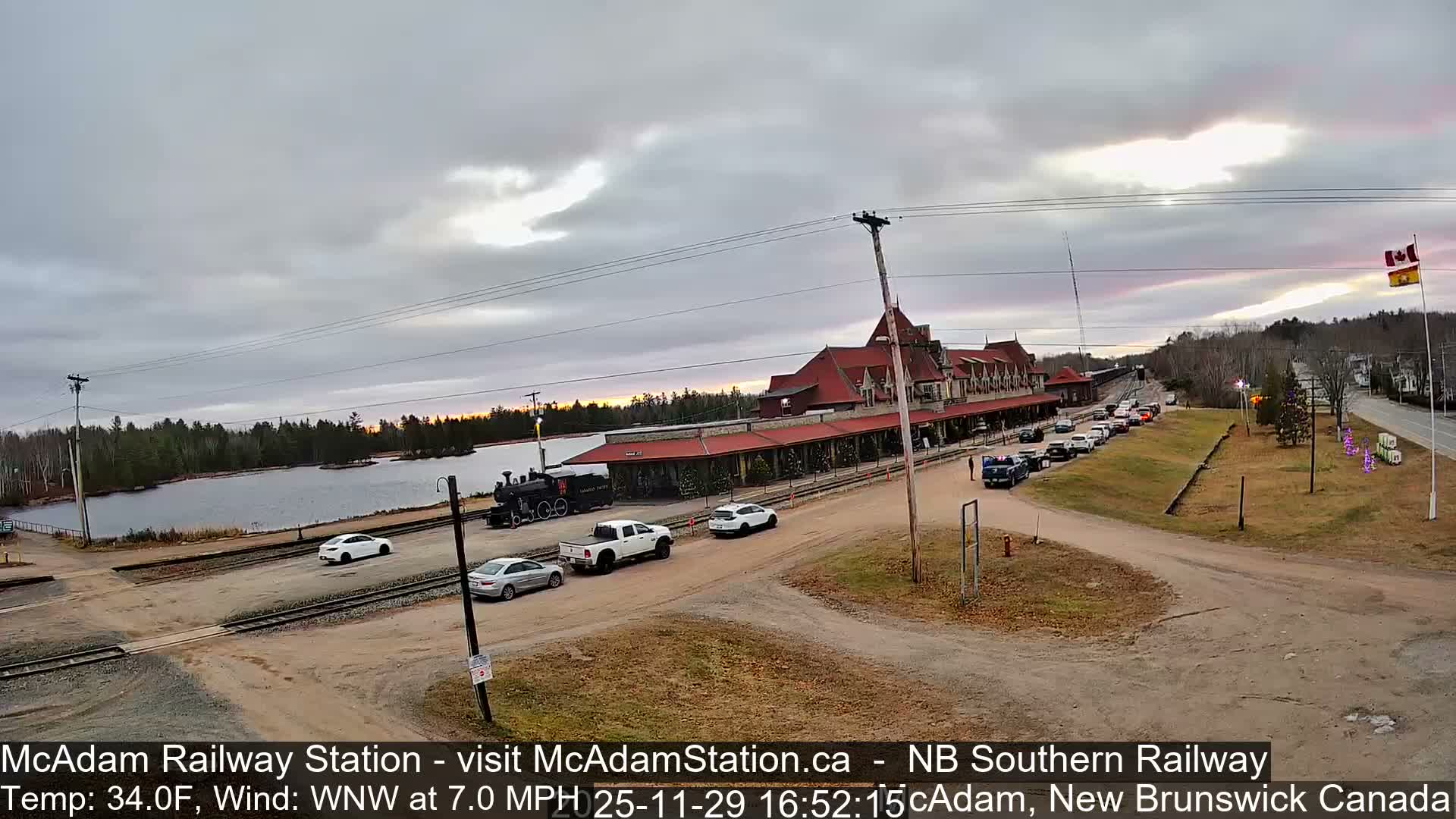 McAdam Railway Station Live Cam - McAdam, York, New Brunswick, Canada
