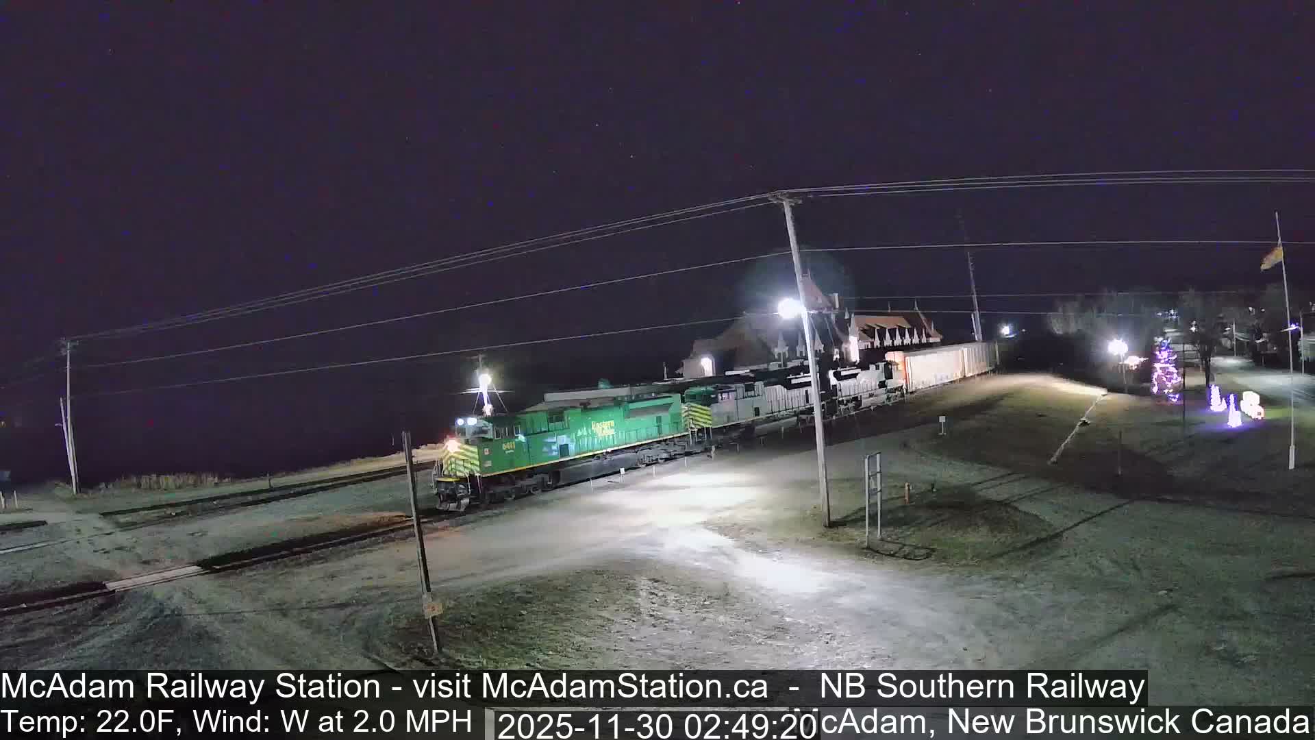 McAdam Railway Station Live Cam - McAdam, York, New Brunswick, Canada