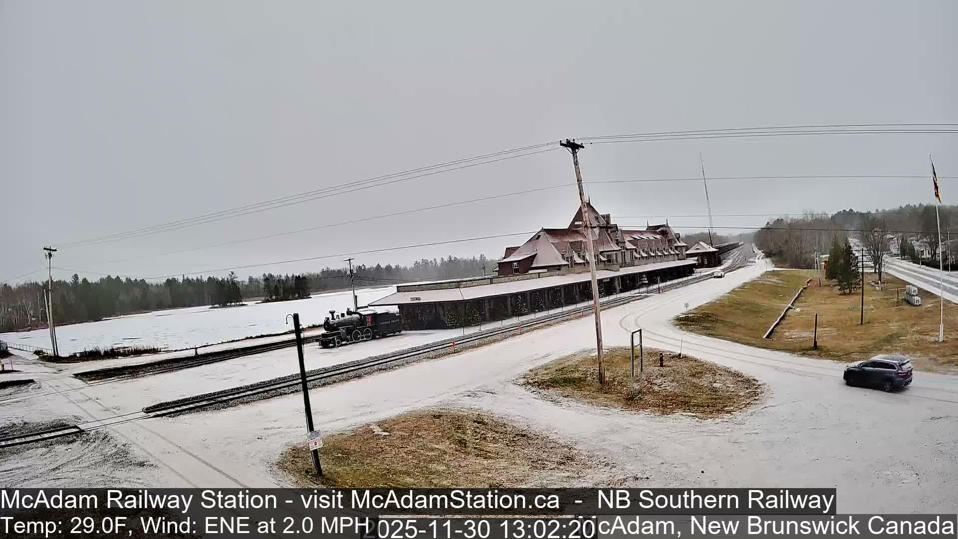 McAdam Railway Station Live Cam - McAdam, York, New Brunswick, Canada