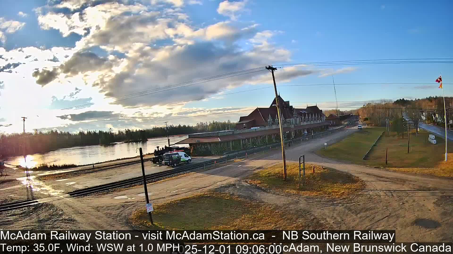 McAdam Railway Station Live Cam - McAdam, York, New Brunswick, Canada