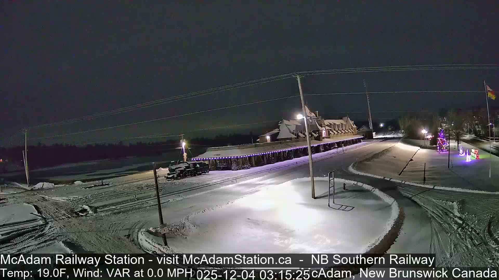 McAdam Railway Station Live Cam - McAdam, York, New Brunswick, Canada