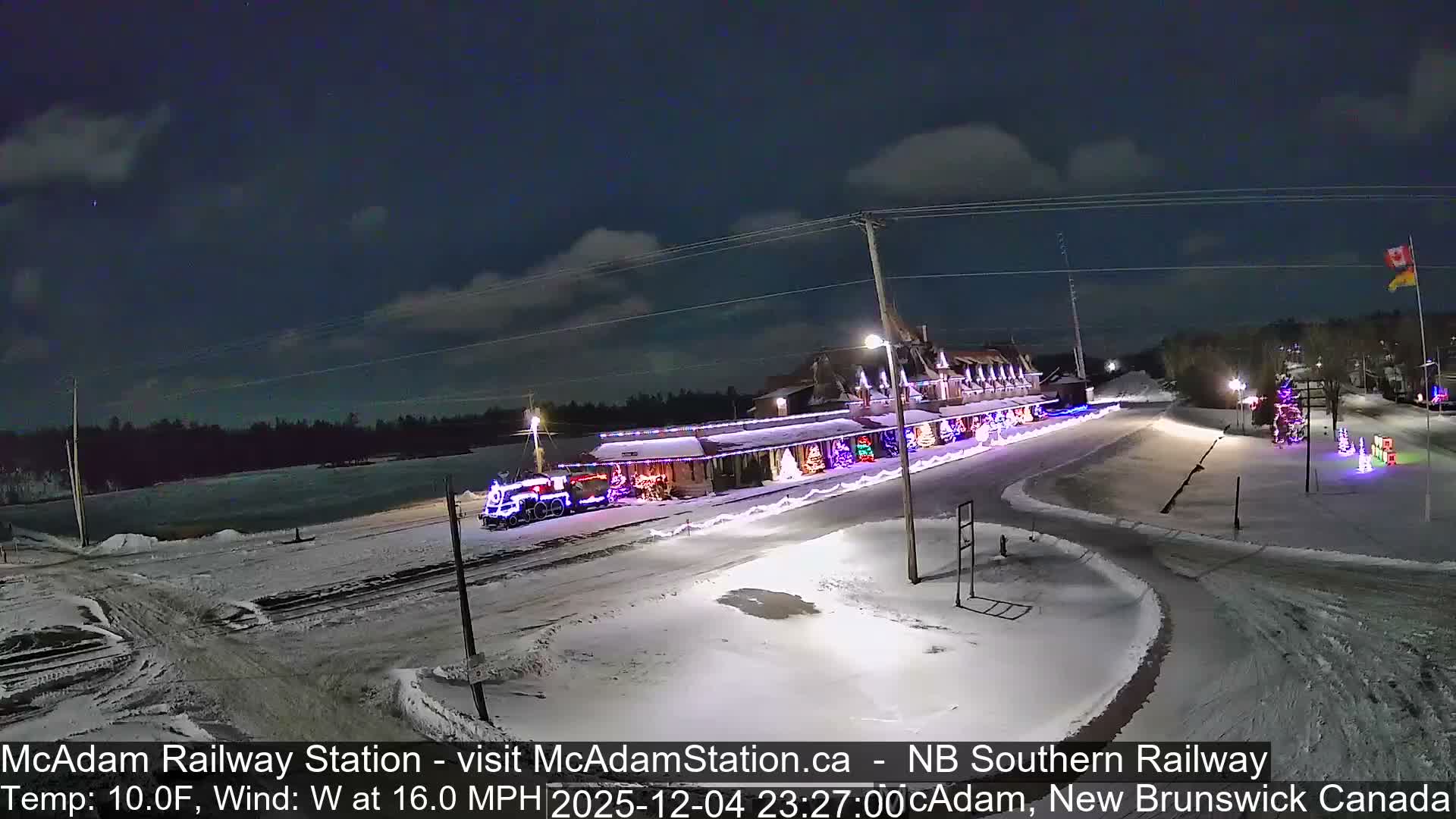 McAdam Railway Station Live Cam - McAdam, York, New Brunswick, Canada