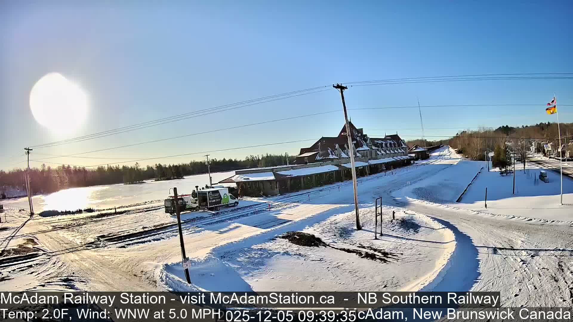 McAdam Railway Station Live Cam - McAdam, York, New Brunswick, Canada