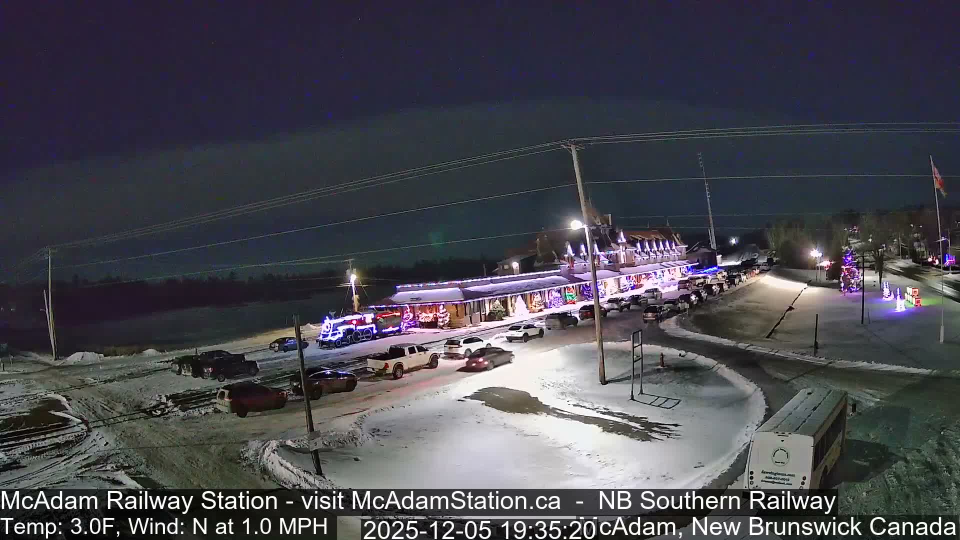 McAdam Railway Station Live Cam - McAdam, York, New Brunswick, Canada