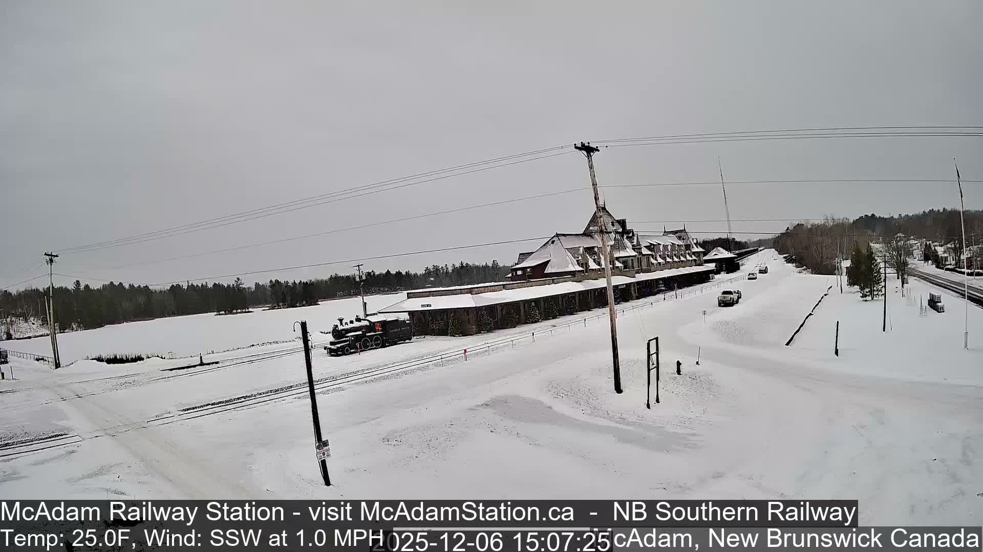 McAdam Railway Station Live Cam - McAdam, York, New Brunswick, Canada