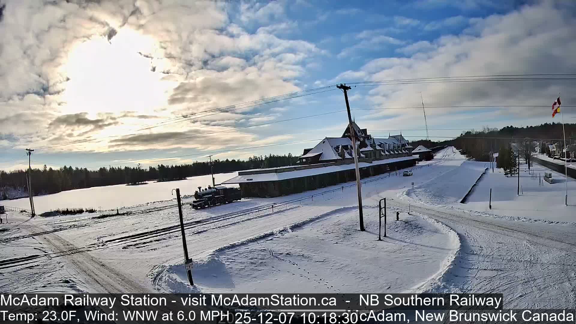 McAdam Railway Station Live Cam - McAdam, York, New Brunswick, Canada