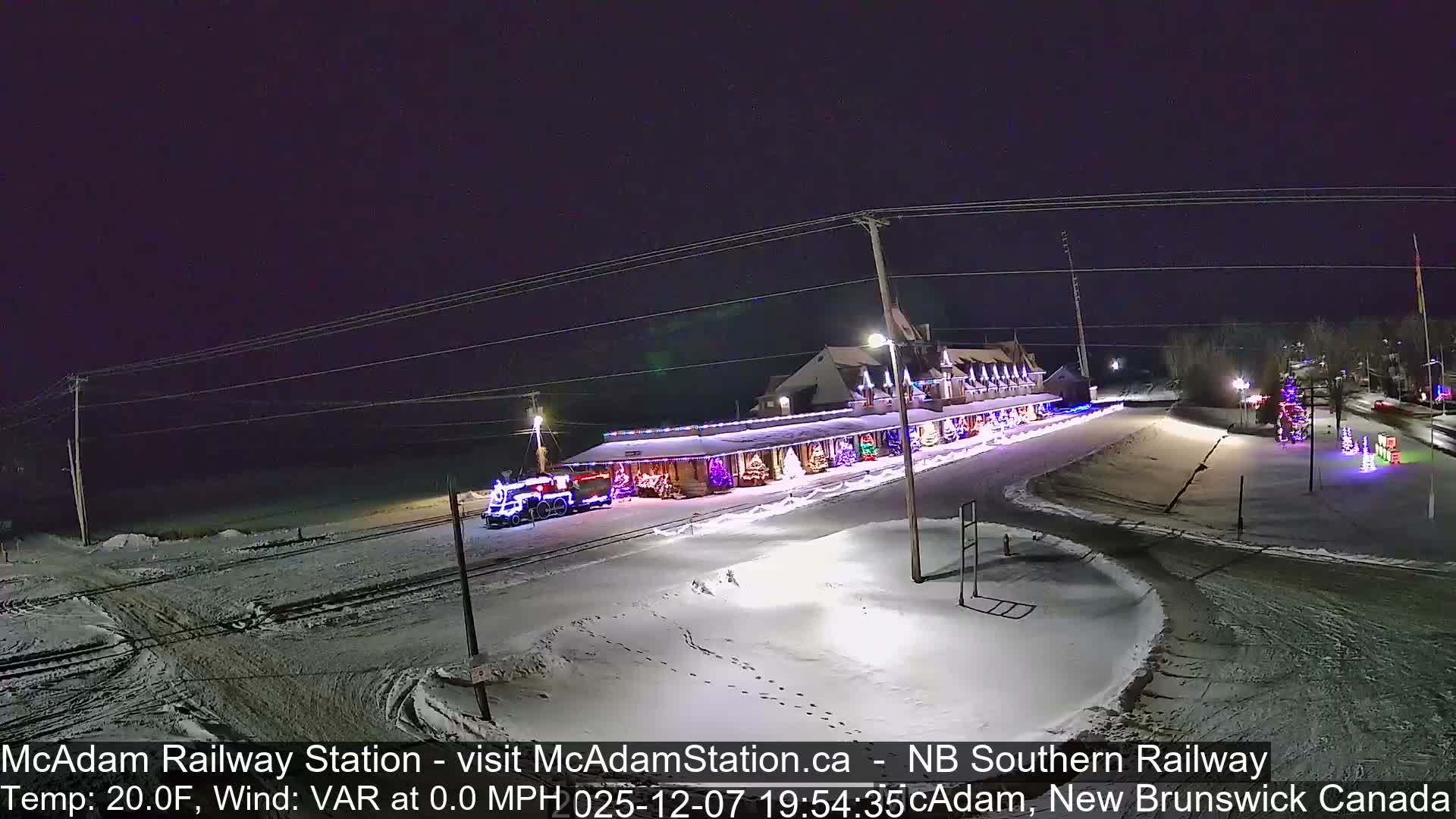 McAdam Railway Station Live Cam - McAdam, York, New Brunswick, Canada