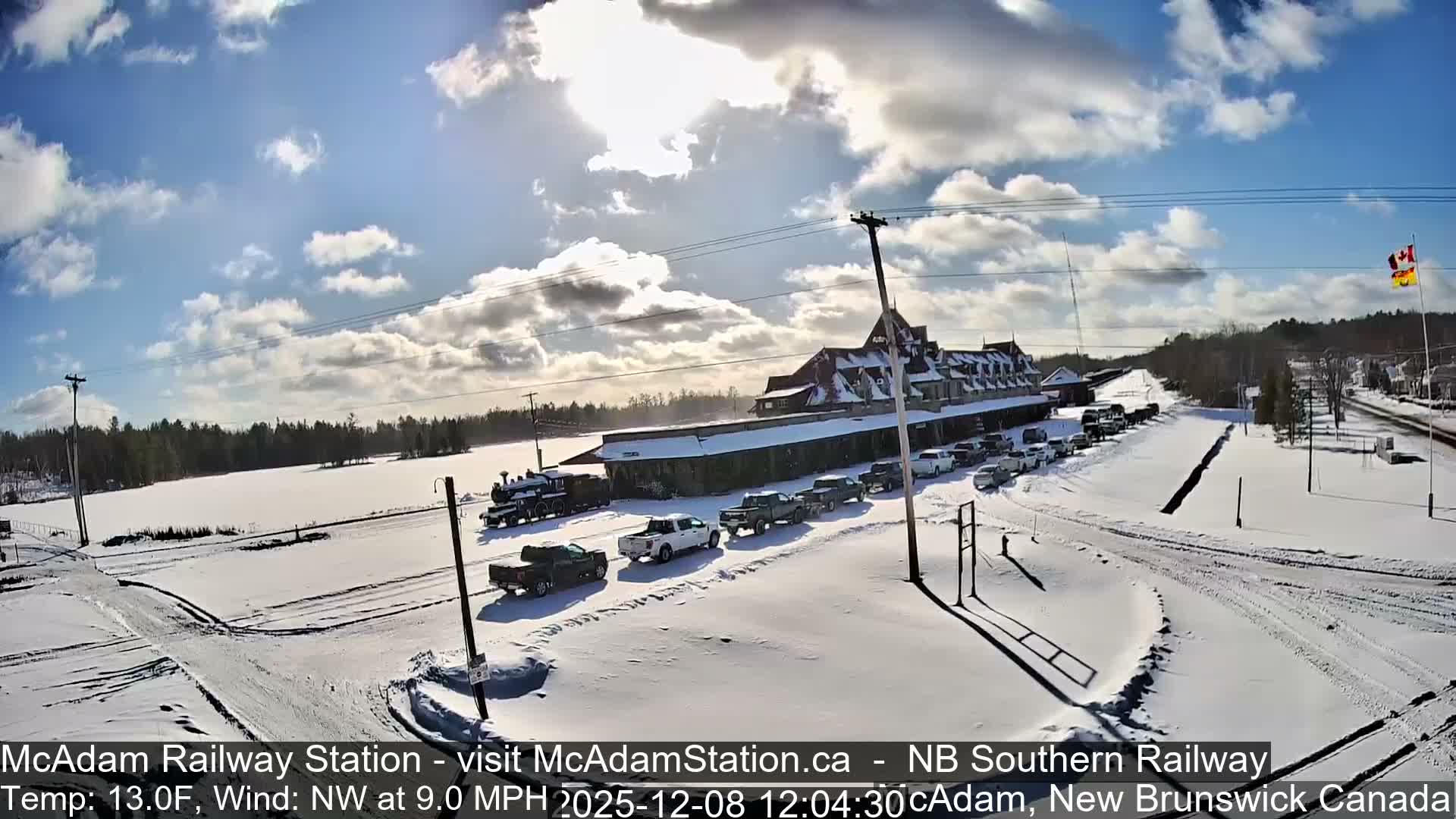 McAdam Railway Station Live Cam - McAdam, York, New Brunswick, Canada