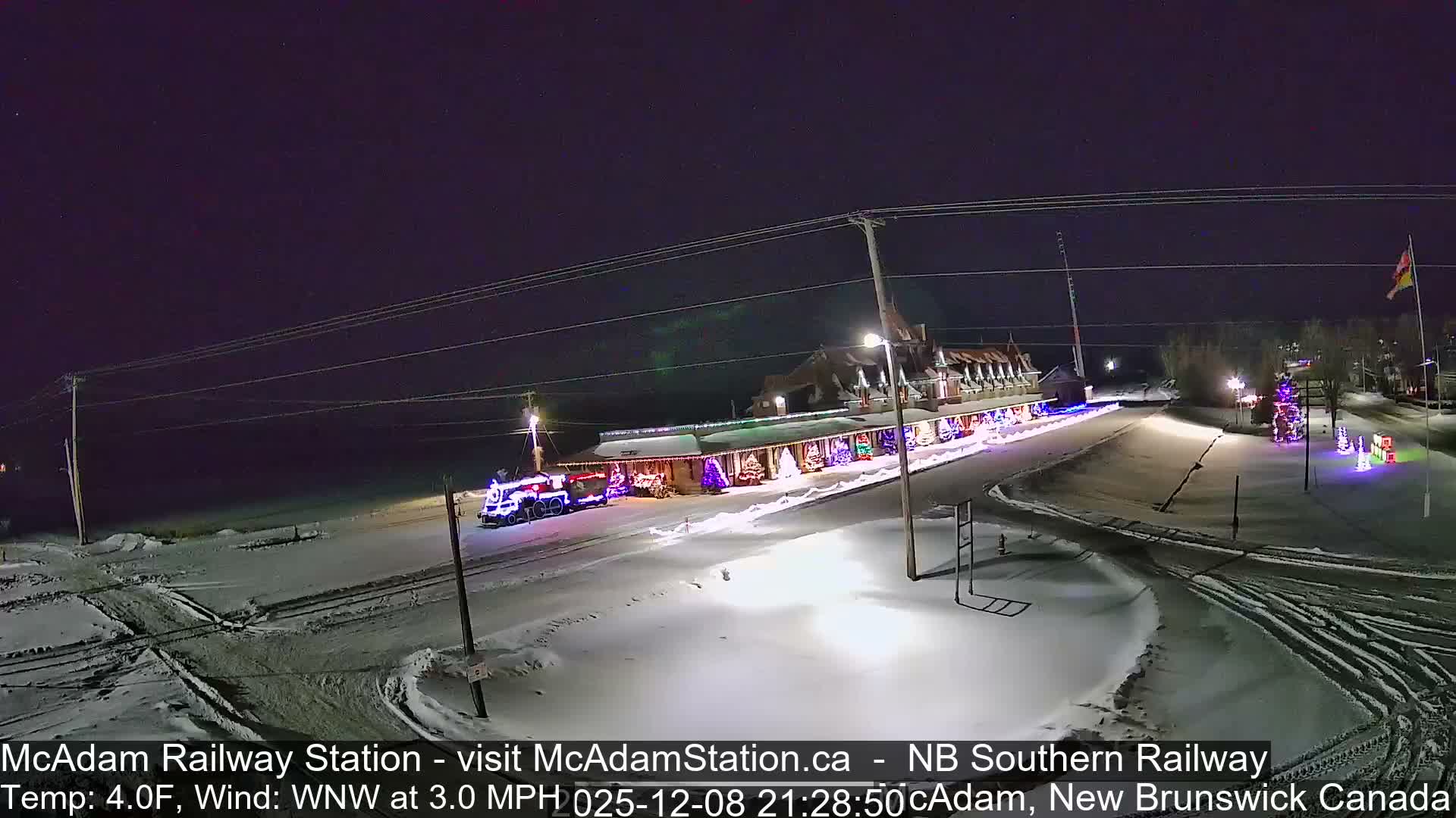 McAdam Railway Station Live Cam - McAdam, York, New Brunswick, Canada
