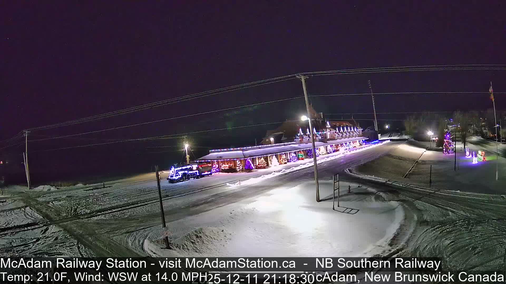 McAdam Railway Station Live Cam - McAdam, York, New Brunswick, Canada