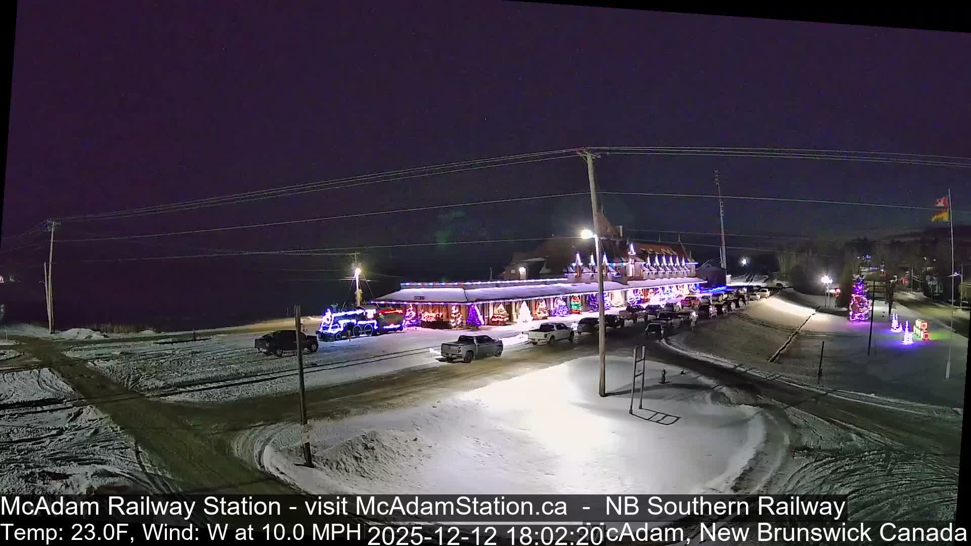 McAdam Railway Station Live Cam - McAdam, York, New Brunswick, Canada