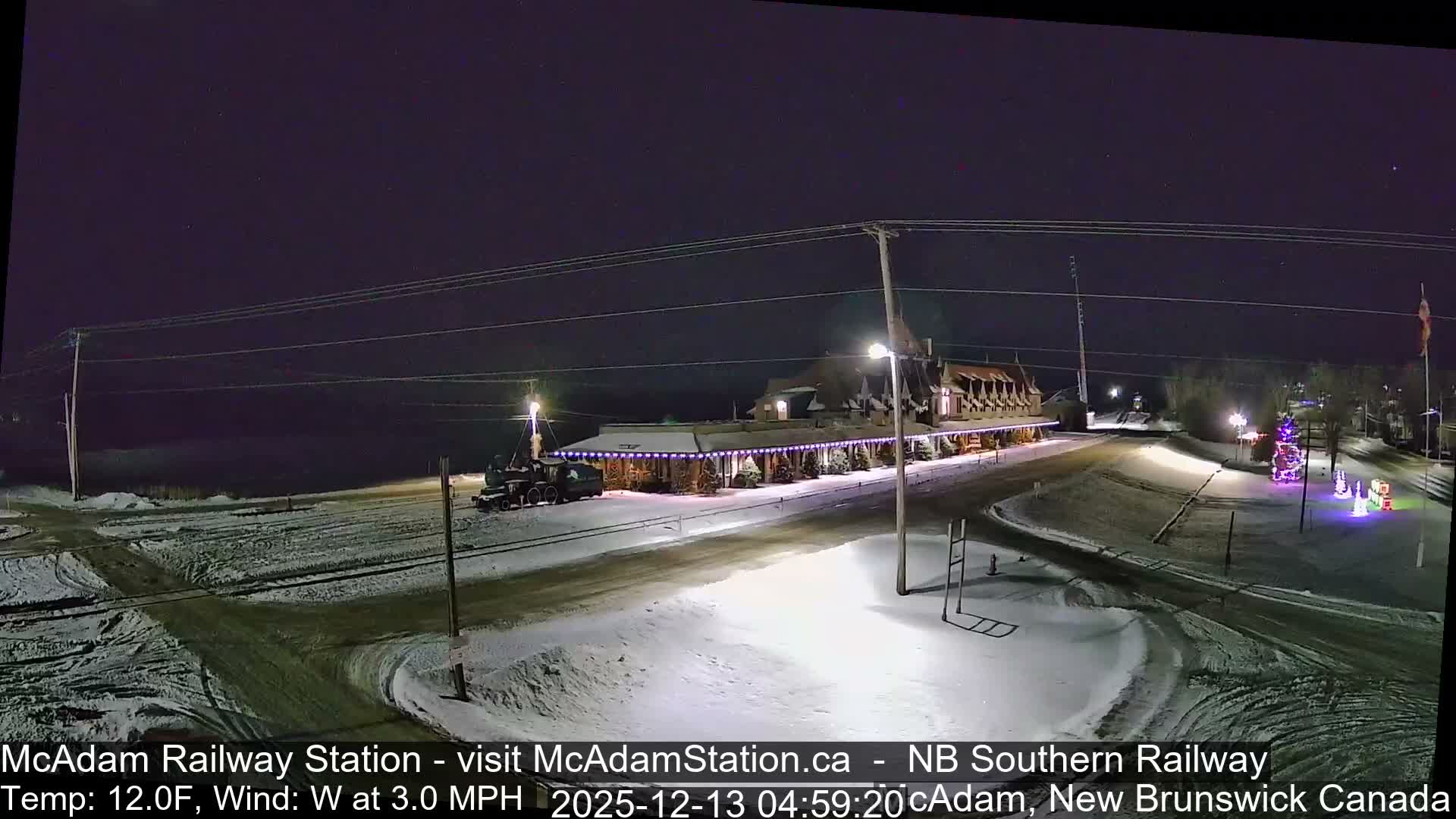 McAdam Railway Station Live Cam - McAdam, York, New Brunswick, Canada