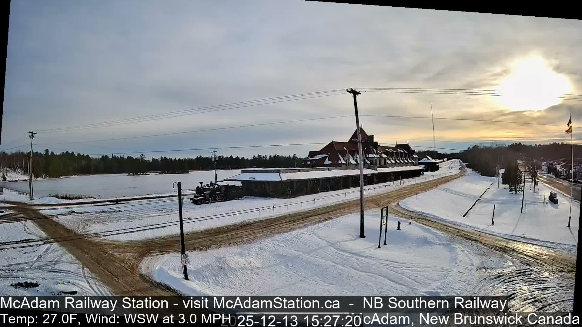 McAdam Railway Station Live Cam - McAdam, York, New Brunswick, Canada