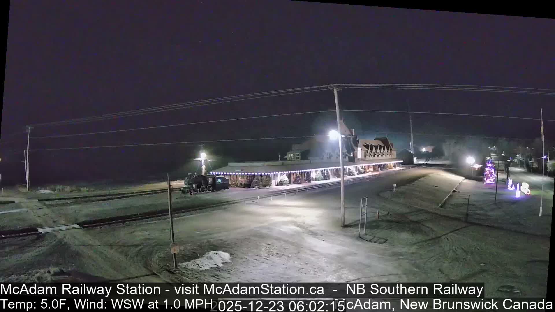 McAdam Railway Station Live Cam - McAdam, York, New Brunswick, Canada
