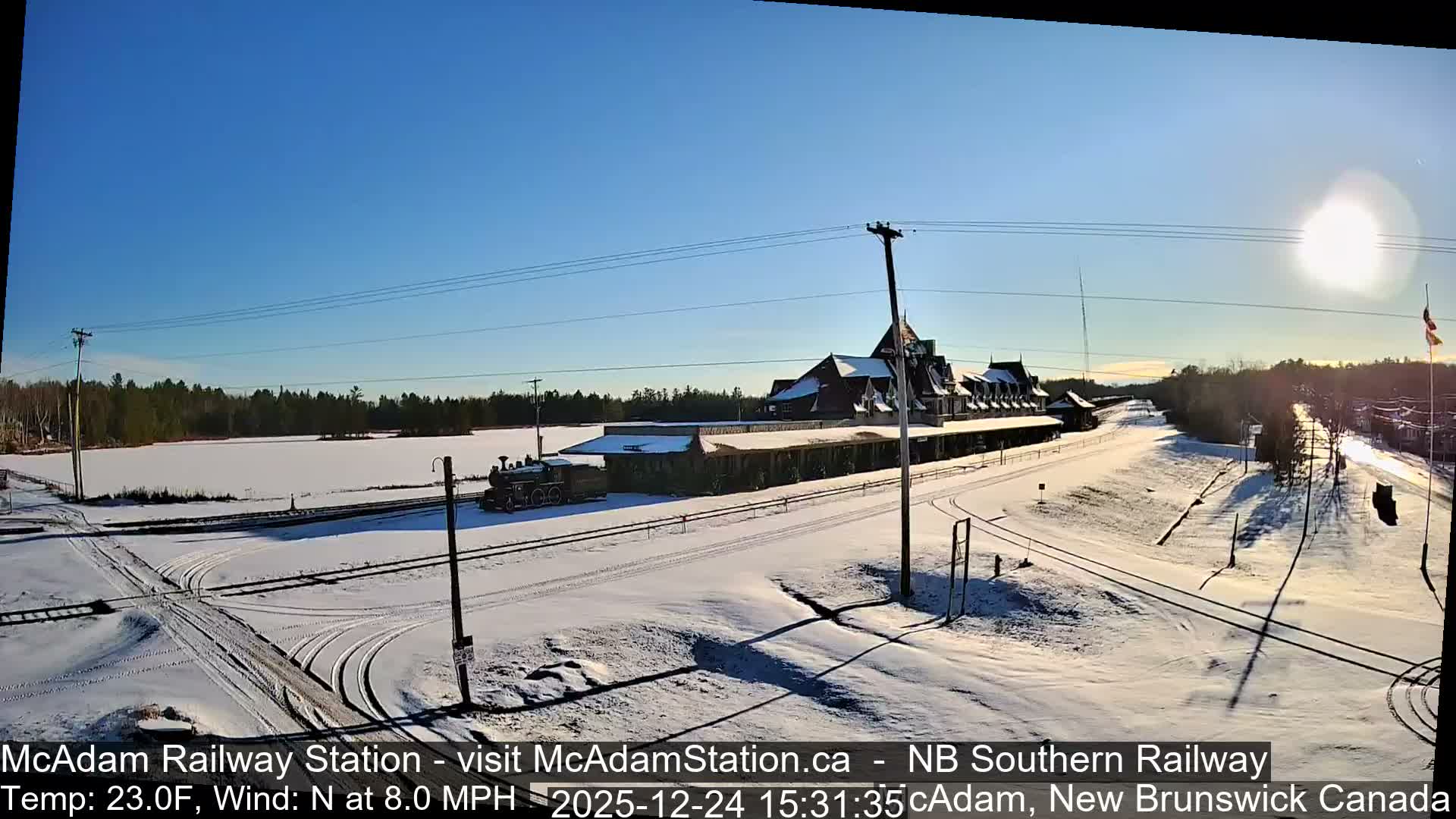 McAdam Railway Station Live Cam - McAdam, York, New Brunswick, Canada