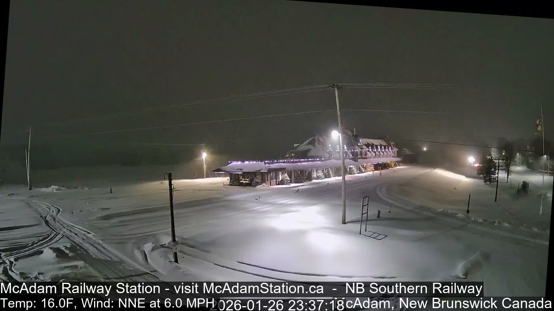 McAdam Railway Station Live Cam - McAdam, York, New Brunswick, Canada