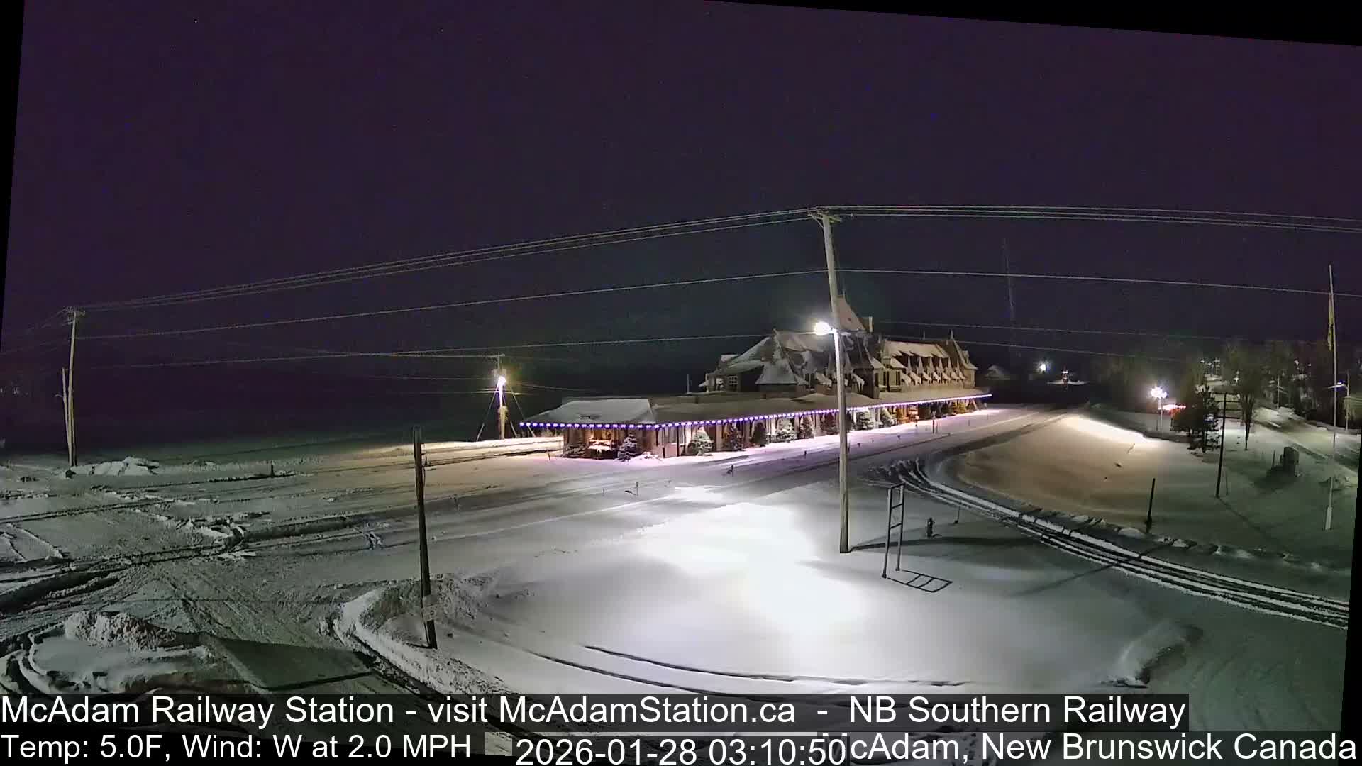 McAdam Railway Station Live Cam - McAdam, York, New Brunswick, Canada