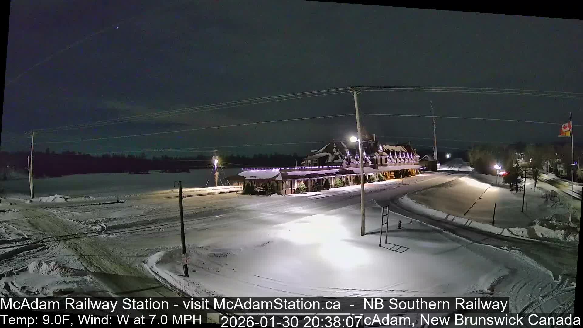 McAdam Railway Station Live Cam - McAdam, York, New Brunswick, Canada