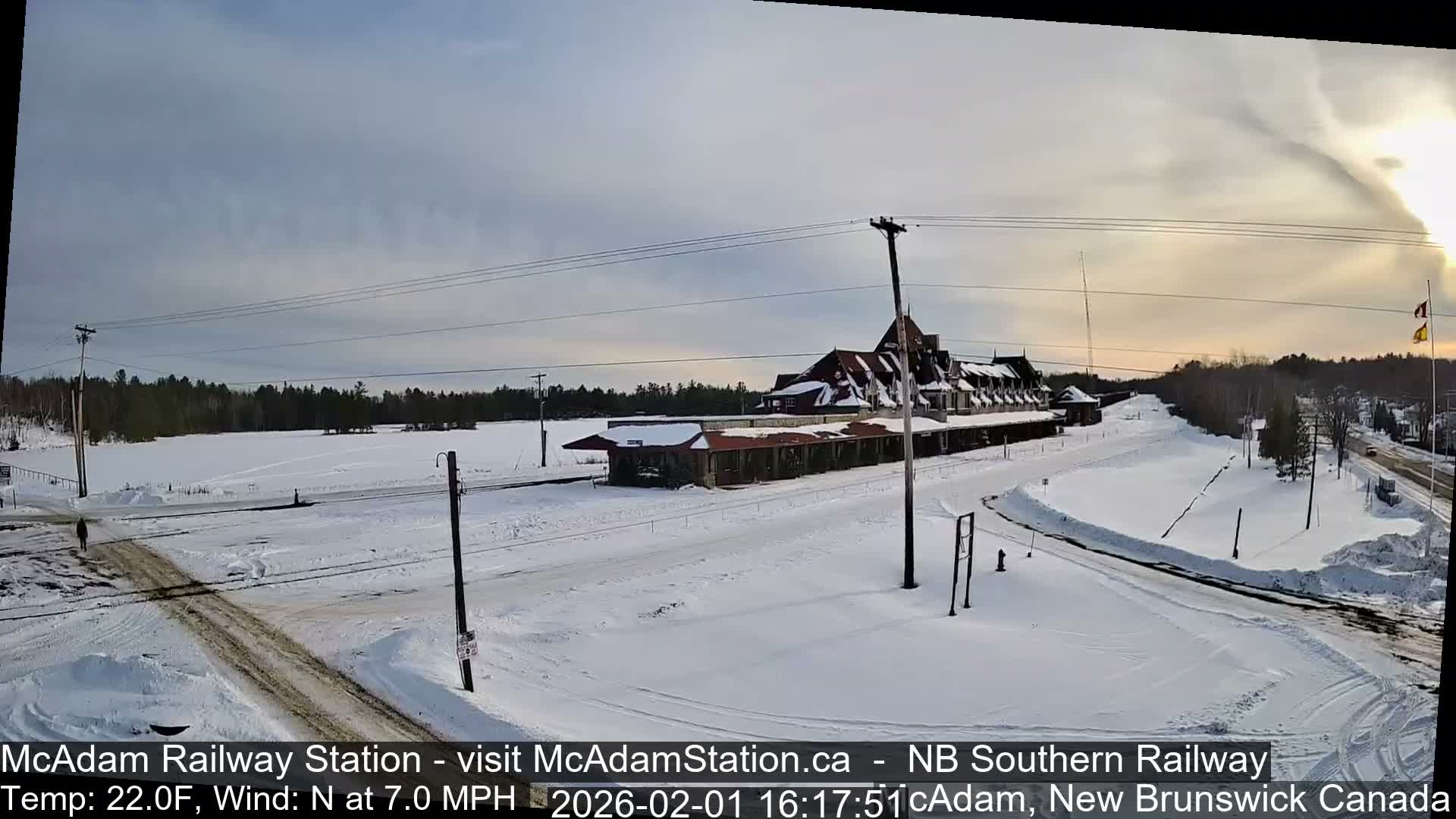 McAdam Railway Station Live Cam - McAdam, York, New Brunswick, Canada