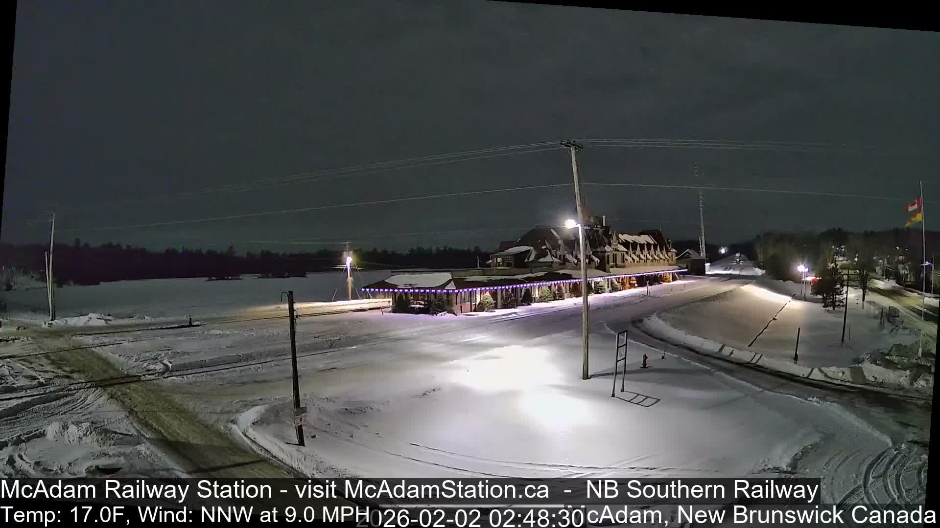 McAdam Railway Station Live Cam - McAdam, York, New Brunswick, Canada