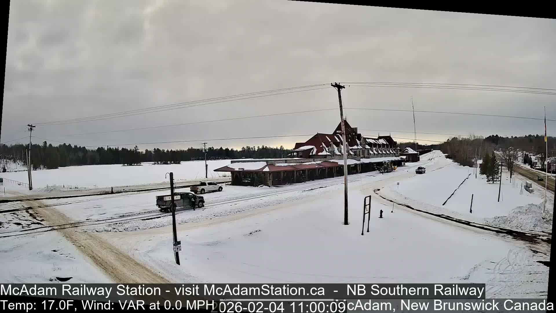 McAdam Railway Station Live Cam - McAdam, York, New Brunswick, Canada