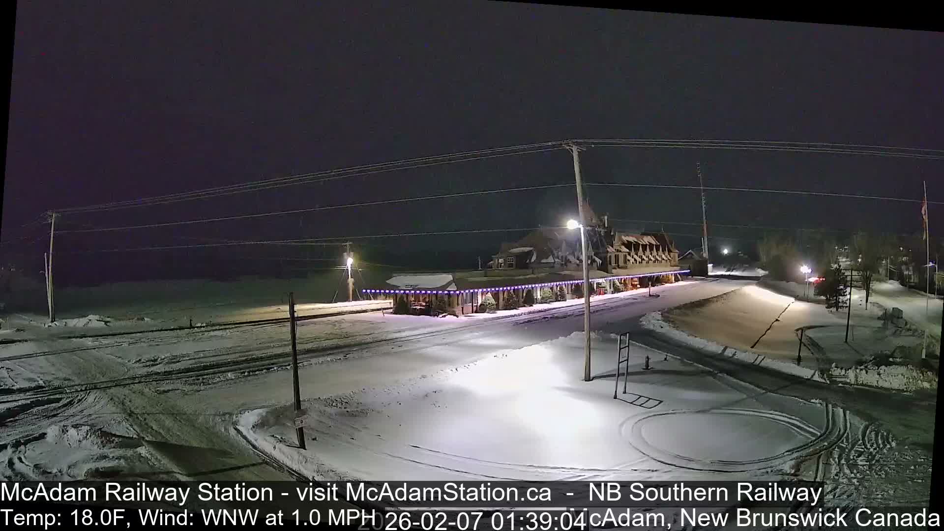 McAdam Railway Station Live Cam - McAdam, York, New Brunswick, Canada