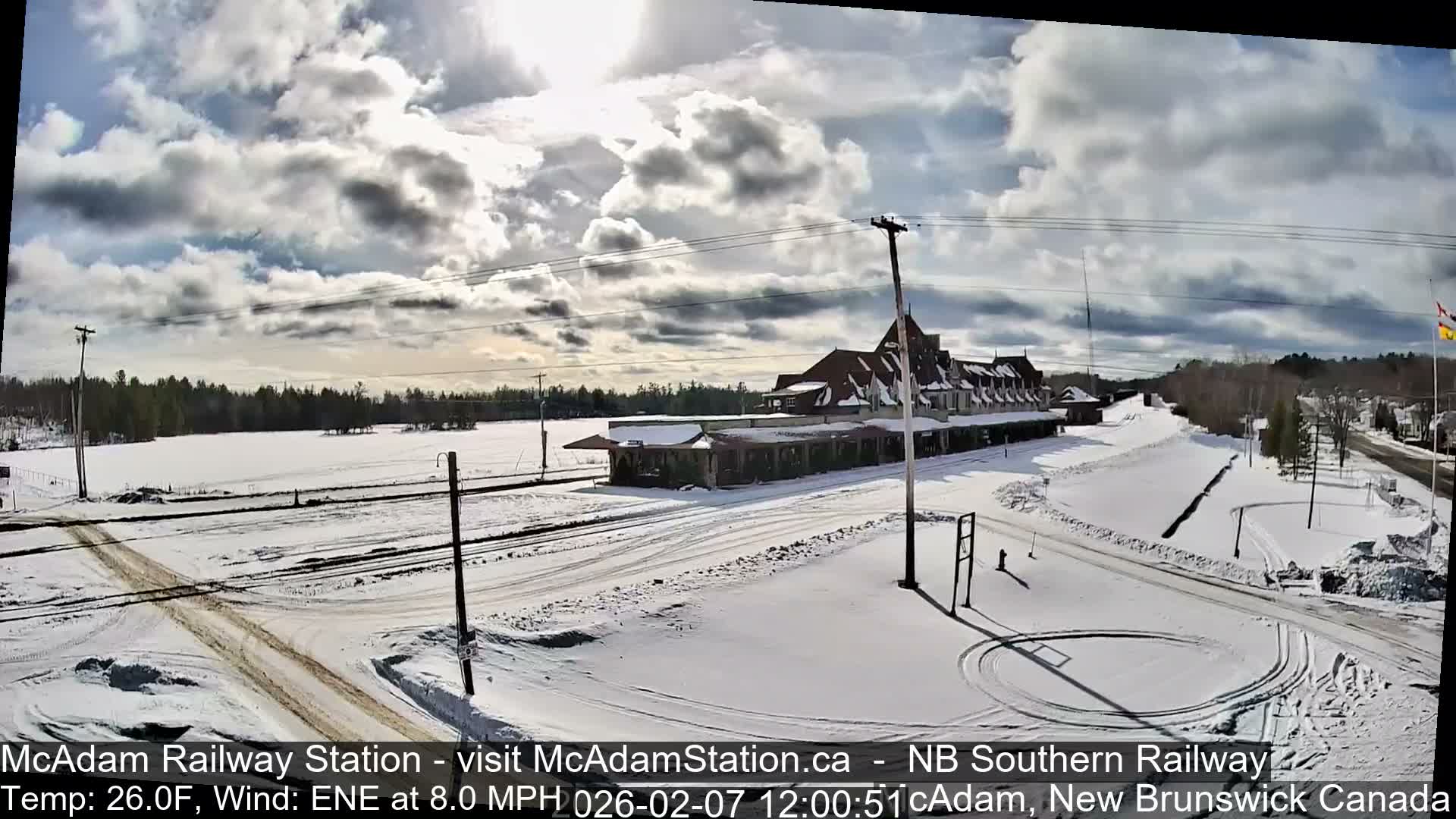 McAdam Railway Station Live Cam - McAdam, York, New Brunswick, Canada