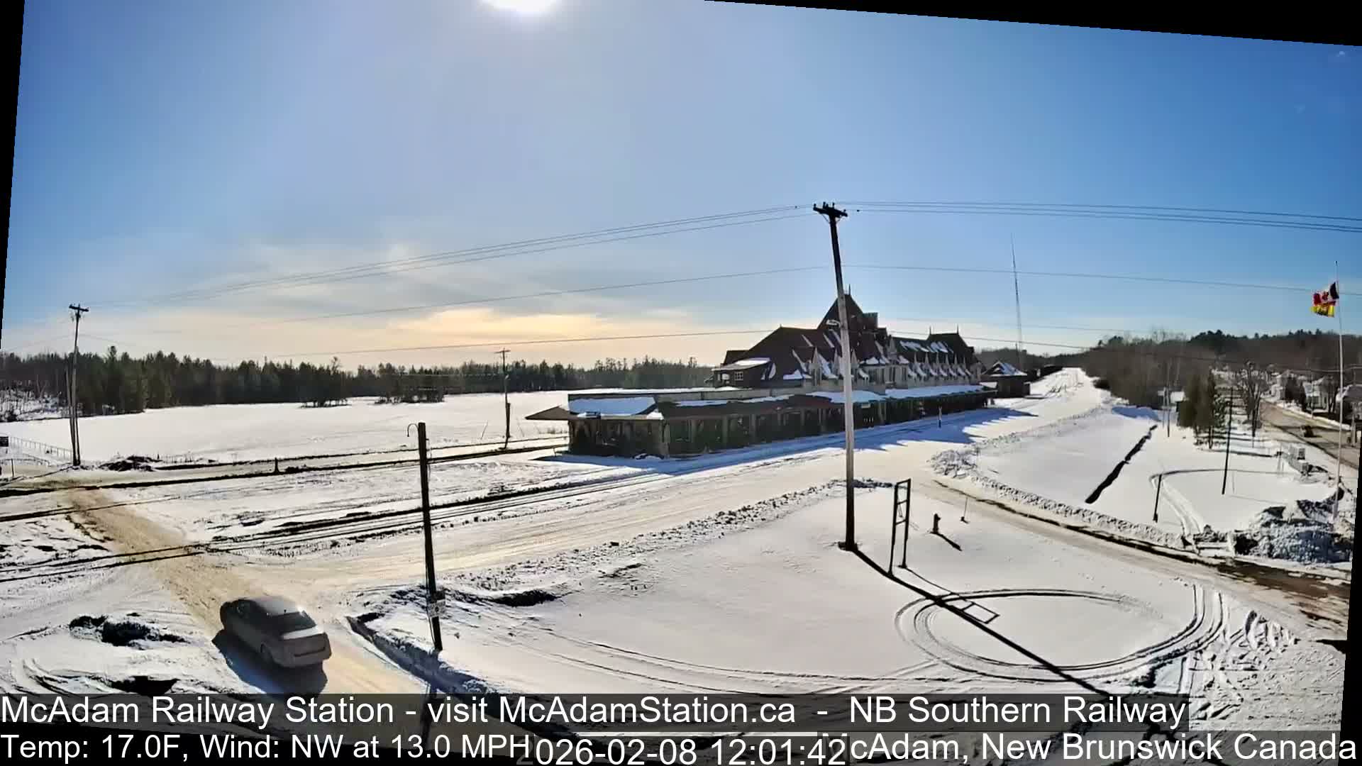McAdam Railway Station Live Cam - McAdam, York, New Brunswick, Canada