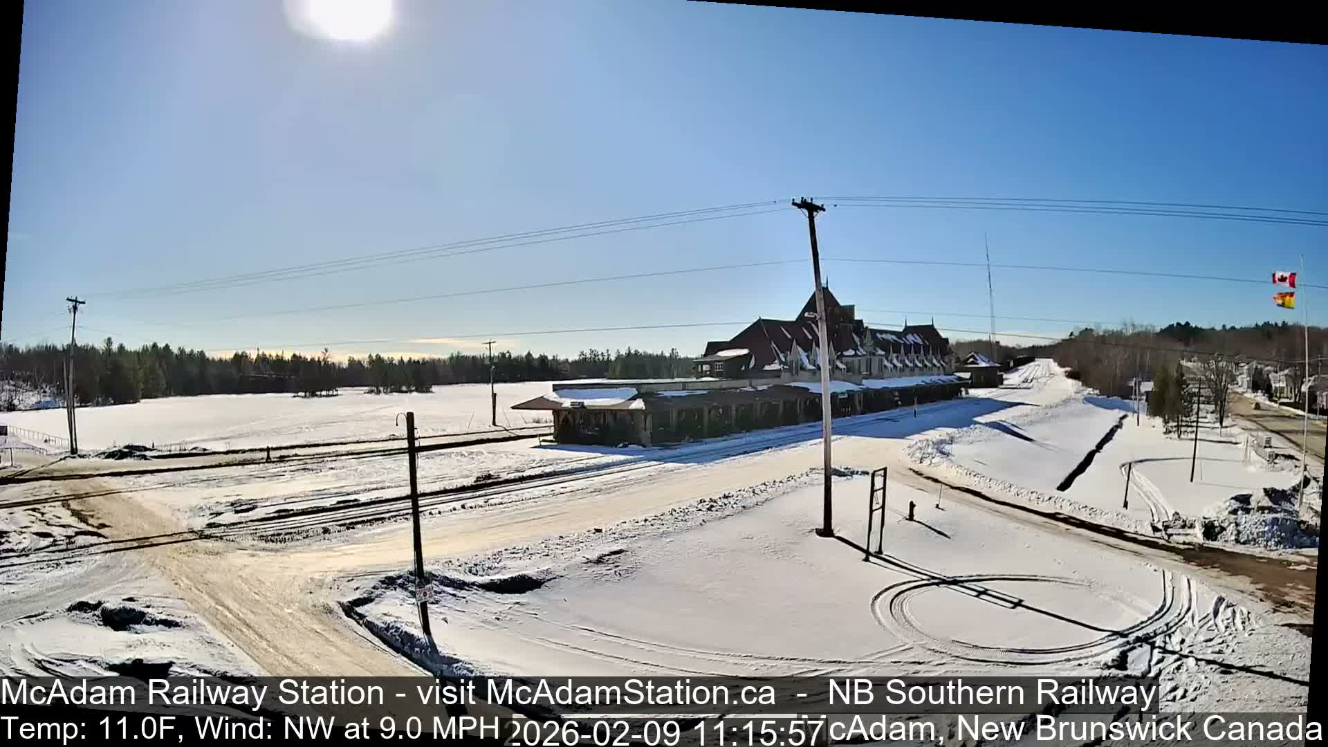McAdam Railway Station Live Cam - McAdam, York, New Brunswick, Canada